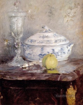 Sopera y manzana Berthe Morisot bodegones Pinturas al óleo